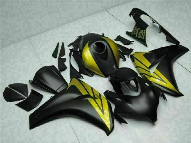 ABS 2008-2011 Black Gold Honda CBR1000RR Replacement Motorcycle Fairings Canada ABS 2008-2011 Black Gold Honda CBR1000RR Replacement Motorcycle Fairings Canada