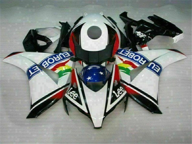 ABS 2008-2011 White Blue Red Eurobet Lee Honda CBR1000RR Motorcycle Fairing Kit Canada ABS 2008-2011 White Blue Red Eurobet Lee Honda CBR1000RR Motorcycle Fairing Kit Canada