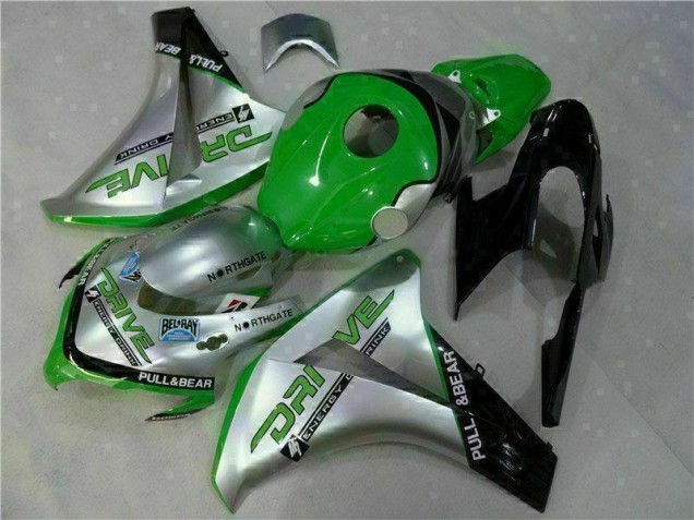 ABS 2008-2011 Green Silver Honda CBR1000RR Moto Fairings Canada ABS 2008-2011 Green Silver Honda CBR1000RR Moto Fairings Canada