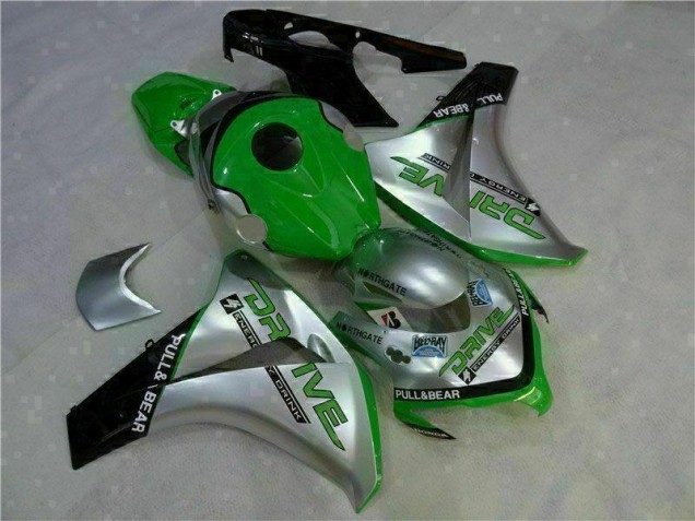 ABS 2008-2011 Green Silver Honda CBR1000RR Moto Fairings Canada ABS 2008-2011 Green Silver Honda CBR1000RR Moto Fairings Canada
