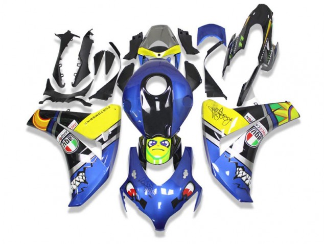ABS 2008-2011 Blue Shark Honda CBR1000RR Motor Fairings Canada ABS 2008-2011 Blue Shark Honda CBR1000RR Motor Fairings Canada