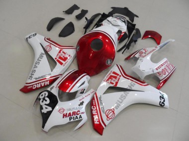 ABS 2008-2011 White Red HARC Pro PIAA 634 Honda CBR1000RR Motor Fairings Canada
