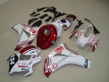 ABS 2008-2011 White Red HARC Pro PIAA 634 Honda CBR1000RR Motorcylce Fairings Canada