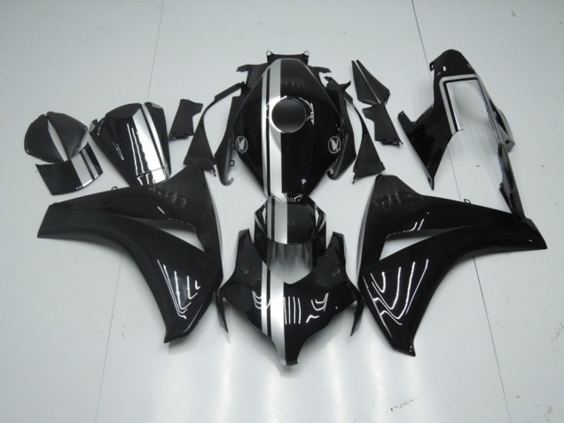 ABS 2008-2011 Glossy Black with Silver Stripe Honda CBR1000RR Motorcycle Fairing Kit Canada ABS 2008-2011 Glossy Black with Silver Stripe Honda CBR1000RR Motorcycle Fairing Kit Canada