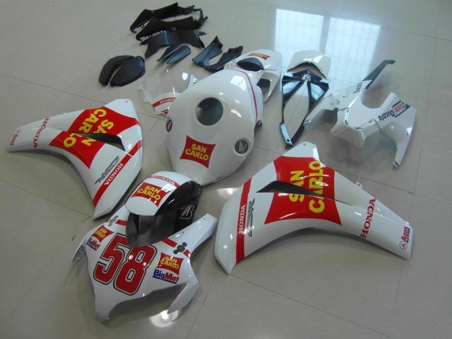 ABS 2008-2011 White San Carlo Honda CBR1000RR Motorcycle Bodywork Canada ABS 2008-2011 White San Carlo Honda CBR1000RR Motorcycle Bodywork Canada
