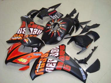 ABS 2008-2011 Rossi Matte Black Honda CBR1000RR Motorcycle Replacement Fairings Canada