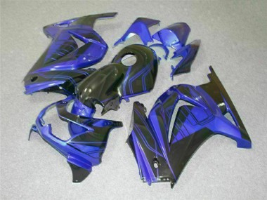 2008-2012 Black Blue Kawasaki EX250 Bike Fairing Kit Canada
