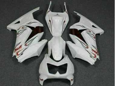 2008-2012 White Red Kawasaki EX250 Motorcylce Fairings Canada