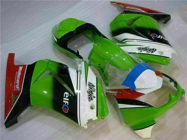 ABS 2008-2012 White Green Black Ninja Kawasaki EX250 Motorbike Fairing Canada ABS 2008-2012 White Green Black Ninja Kawasaki EX250 Motorbike Fairing Canada