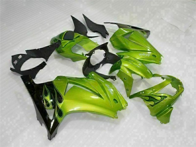 ABS 2008-2012 Green Black Kawasaki EX250 Motorcyle Fairings Canada ABS 2008-2012 Green Black Kawasaki EX250 Motorcyle Fairings Canada