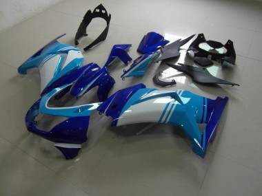 ABS 2008-2012 Light and Dark Blue Kawasaki ZX250R Bike Fairing Kit Canada