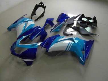 2008-2012 Light and Dark Blue Kawasaki ZX250R Bike Fairing Kit Canada