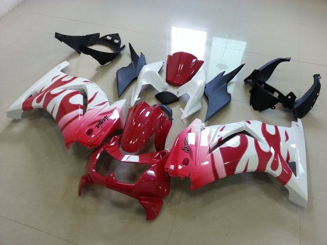 ABS 2008-2012 Pink Red Flame Kawasaki ZX250R Motorcycle Replacement Fairings Canada ABS 2008-2012 Pink Red Flame Kawasaki ZX250R Motorcycle Replacement Fairings Canada