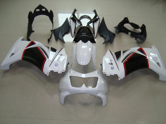 ABS 2008-2012 Pearl White Black Kawasaki ZX250R Motorcyle Fairings Canada ABS 2008-2012 Pearl White Black Kawasaki ZX250R Motorcyle Fairings Canada