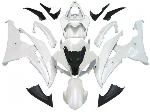 ABS 2008-2016 Pearl White Yamaha YZF R6 Bike Fairings Canada ABS 2008-2016 Pearl White Yamaha YZF R6 Bike Fairings Canada