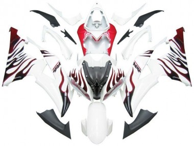 ABS 2008-2016 White Red Flame R6 Yamaha YZF R6 Motorbike Fairing Canada