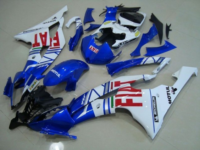 ABS 2008-2016 Blue White Red Fiat Yamaha YZF R6 Moto Fairings Canada ABS 2008-2016 Blue White Red Fiat Yamaha YZF R6 Moto Fairings Canada