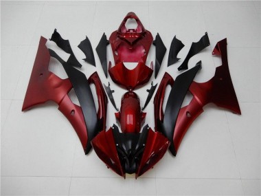 ABS 2008-2016 Red Black Yamaha YZF R6 Bike Fairing Kit Canada