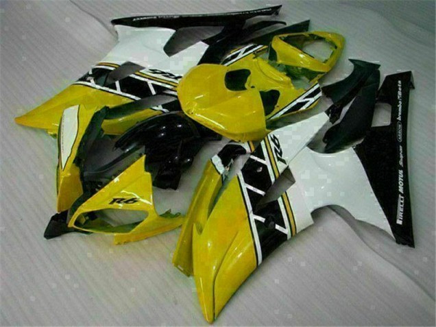 ABS 2008-2016 Yellow White Yamaha YZF R6 Motorcycle Replacement Fairings Canada ABS 2008-2016 Yellow White Yamaha YZF R6 Motorcycle Replacement Fairings Canada