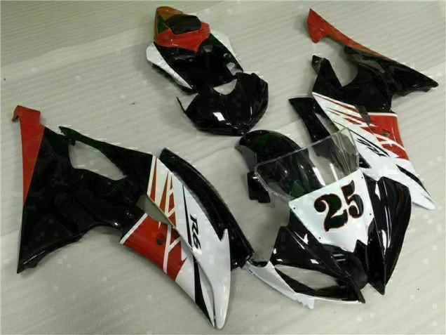 ABS 2008-2016 White Black Yamaha YZF R6 Motor Fairings Canada ABS 2008-2016 White Black Yamaha YZF R6 Motor Fairings Canada