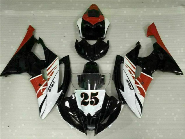 ABS 2008-2016 White Black Yamaha YZF R6 Motor Fairings Canada ABS 2008-2016 White Black Yamaha YZF R6 Motor Fairings Canada