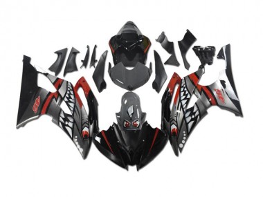 ABS 2008-2016 Grey Red Shark Yamaha YZF R6 Motorbike Fairing Canada
