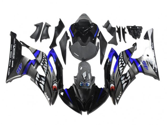ABS 2008-2016 Grey Blue Shark Yamaha YZF R6 Motorcycle Fairing Kit Canada ABS 2008-2016 Grey Blue Shark Yamaha YZF R6 Motorcycle Fairing Kit Canada