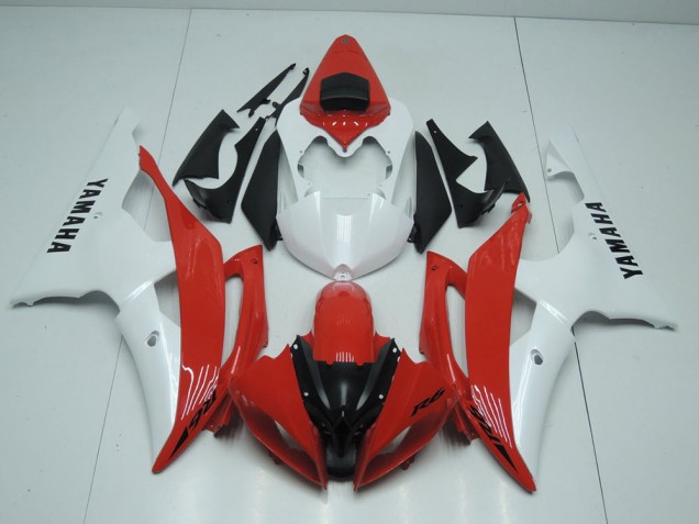 ABS 2008-2016 Red and Pearl White Yamaha YZF R6 Motorcycle Replacement Fairings Canada ABS 2008-2016 Red and Pearl White Yamaha YZF R6 Motorcycle Replacement Fairings Canada
