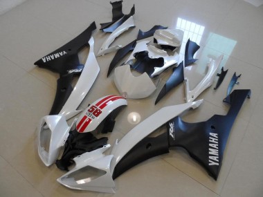 2008-2016 Pearl White and Black 58 Sic Yamaha YZF R6 Bike Fairing Canada