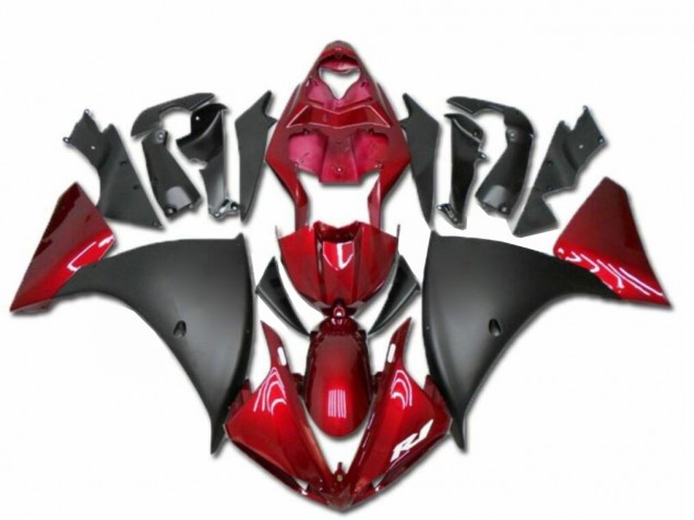 ABS 2009-2011 Red Black Yamaha YZF R1 Moto Fairings Canada