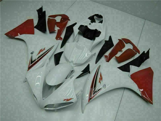 ABS 2009-2011 White Red Yamaha YZF R1 Bike Fairing Kit Canada ABS 2009-2011 White Red Yamaha YZF R1 Bike Fairing Kit Canada