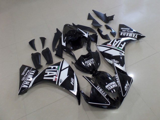 ABS 2009-2011 Black White Fiat Yamaha YZF R1 Motorcycle Fairing Kit Canada ABS 2009-2011 Black White Fiat Yamaha YZF R1 Motorcycle Fairing Kit Canada