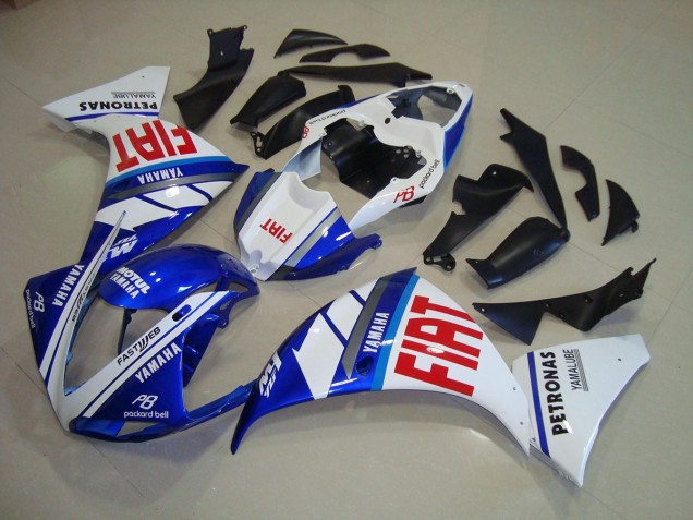 ABS 2009-2011 Blue White Fiat Yamaha YZF R1 Replacement Motorcycle Fairings Canada ABS 2009-2011 Blue White Fiat Yamaha YZF R1 Replacement Motorcycle Fairings Canada