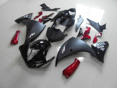 2009-2011 Matte Black Red Yamaha YZF R1 Motorcycle Replacement Fairings Canada