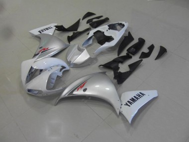 2009-2011 White Silver Yamaha YZF R1 Motorcycle Fairing Kit Canada