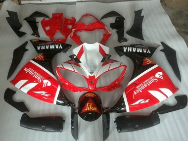 ABS 2009-2011 Red White and Black Graphic Yamaha YZF R1 Motorbike Fairing Canada