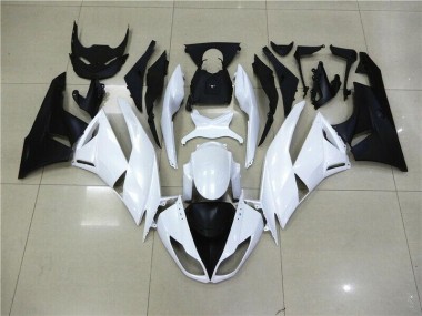 ABS 2009-2012 White Kawasaki ZX6R Motorcyle Fairings Canada