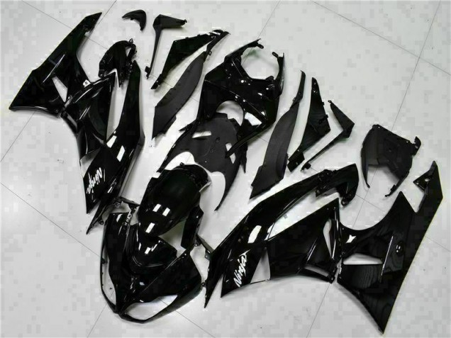 ABS 2009-2012 Black White Ninja Kawasaki ZX6R Replacement Fairings Canada ABS 2009-2012 Black White Ninja Kawasaki ZX6R Replacement Fairings Canada
