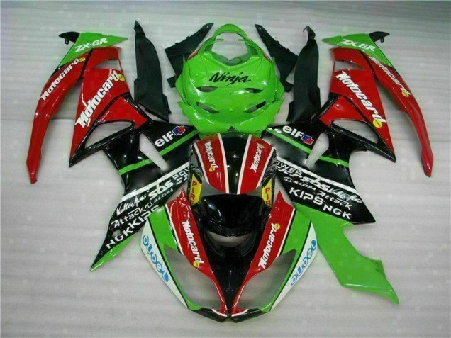 2009-2012 Black Red Green Motorcard Kawasaki ZX6R Motor Fairings Canada 2009-2012 Black Red Green Motorcard Kawasaki ZX6R Motor Fairings Canada