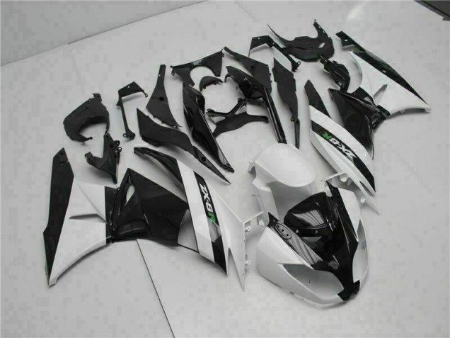 2009-2012 Black White Kawasaki ZX6R Motorcycle Fairings Canada