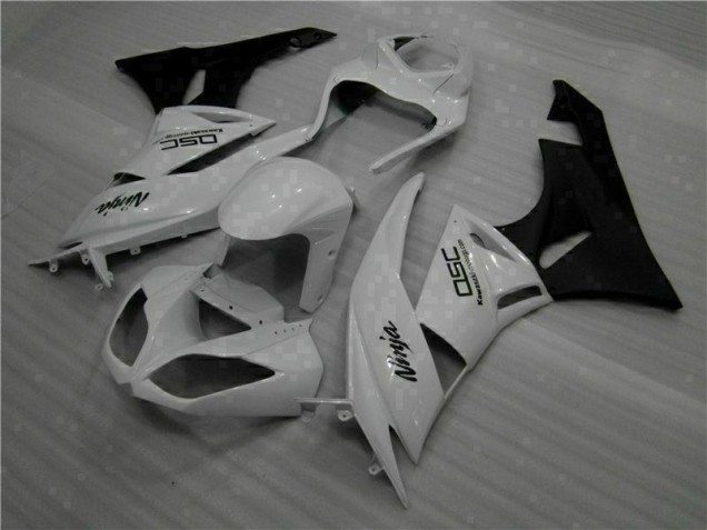ABS 2009-2012 White Black Ninja Kawasaki ZX6R Motorbike Fairings Canada ABS 2009-2012 White Black Ninja Kawasaki ZX6R Motorbike Fairings Canada