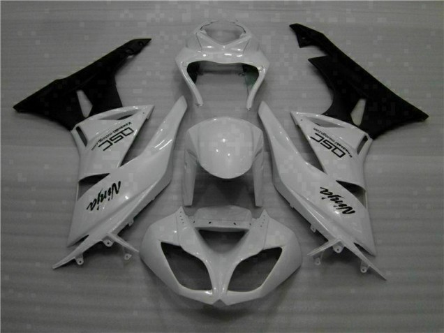 ABS 2009-2012 White Black Ninja Kawasaki ZX6R Motorbike Fairings Canada ABS 2009-2012 White Black Ninja Kawasaki ZX6R Motorbike Fairings Canada