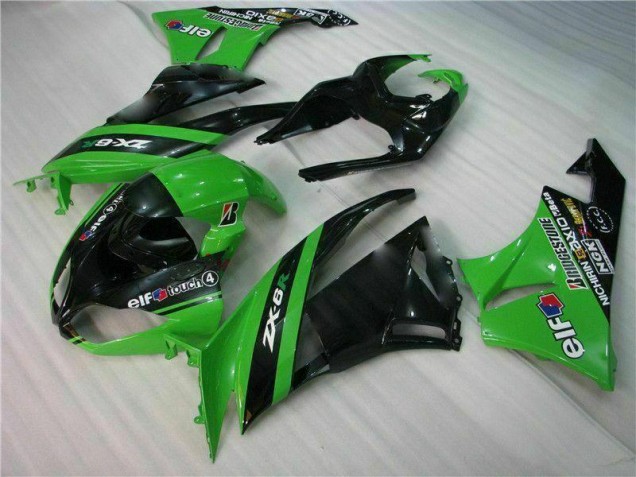 ABS 2009-2012 Black Green Kawasaki ZX6R Motorcycle Fairing Canada ABS 2009-2012 Black Green Kawasaki ZX6R Motorcycle Fairing Canada