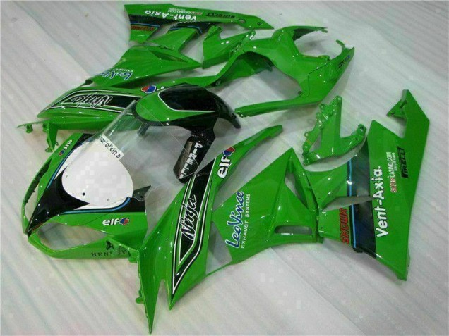 2009-2012 Green Black LeoVince Kawasaki ZX6R Motorcycle Fairing Kit Canada