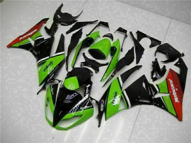 2009-2012 Green Black Red Kawasaki ZX6R Bike Fairing Canada