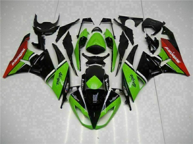 2009-2012 Green Black Red Kawasaki ZX6R Bike Fairing Canada