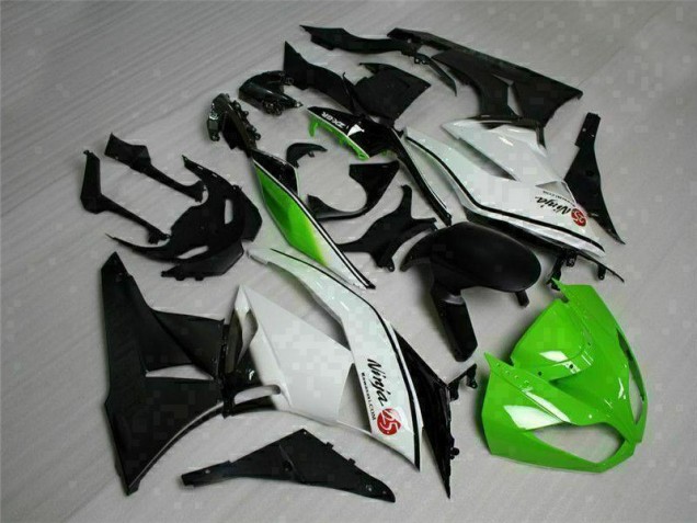 ABS 2009-2012 Green Black White 25 Kawasaki ZX6R Bike Fairings Canada ABS 2009-2012 Green Black White 25 Kawasaki ZX6R Bike Fairings Canada