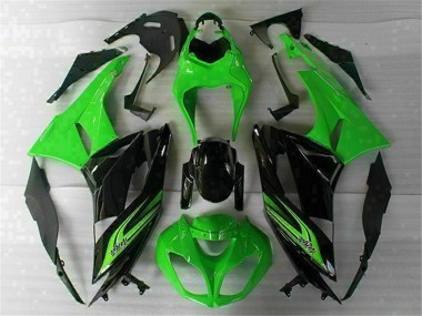 ABS 2009-2012 Green Black Kawasaki ZX6R Motorbike Fairing Canada