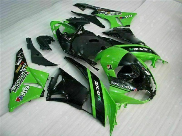 2009-2012 Green Black Kawasaki ZX6R Motor Bike Fairings Canada
