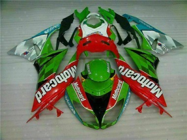 2009-2012 Red Green Motocard Kawasaki ZX6R Replacement Motorcycle Fairings Canada